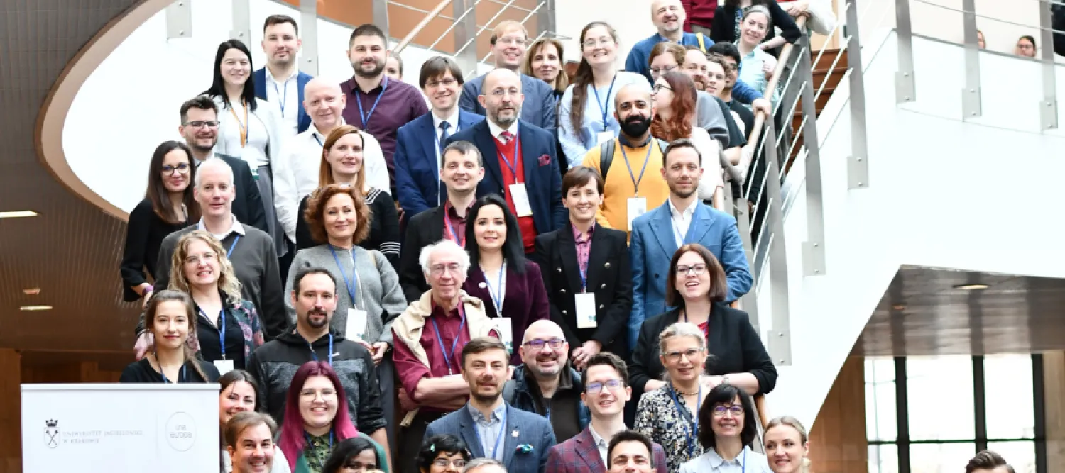 Group shot of StartScience participants on stairs