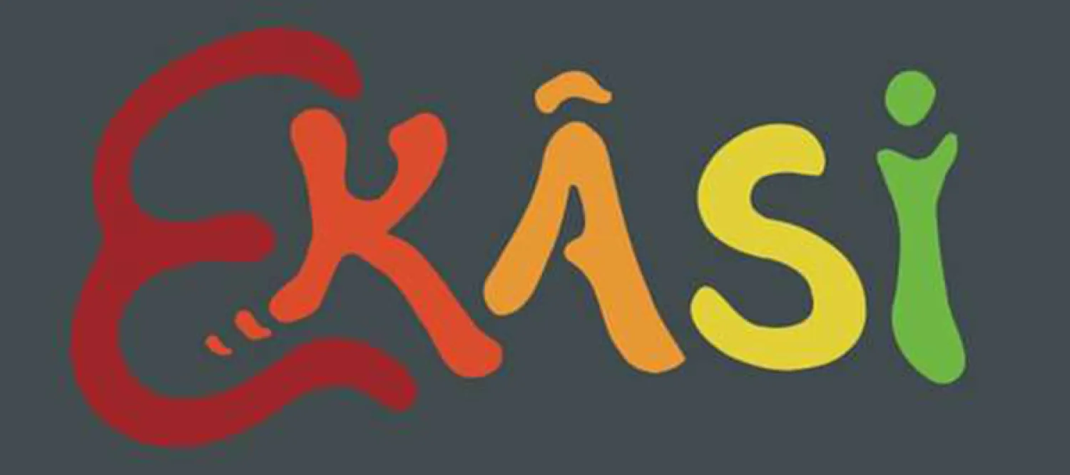 The Ekasi logo, showing the word "Ekasi" in red, orange, yellow and green.