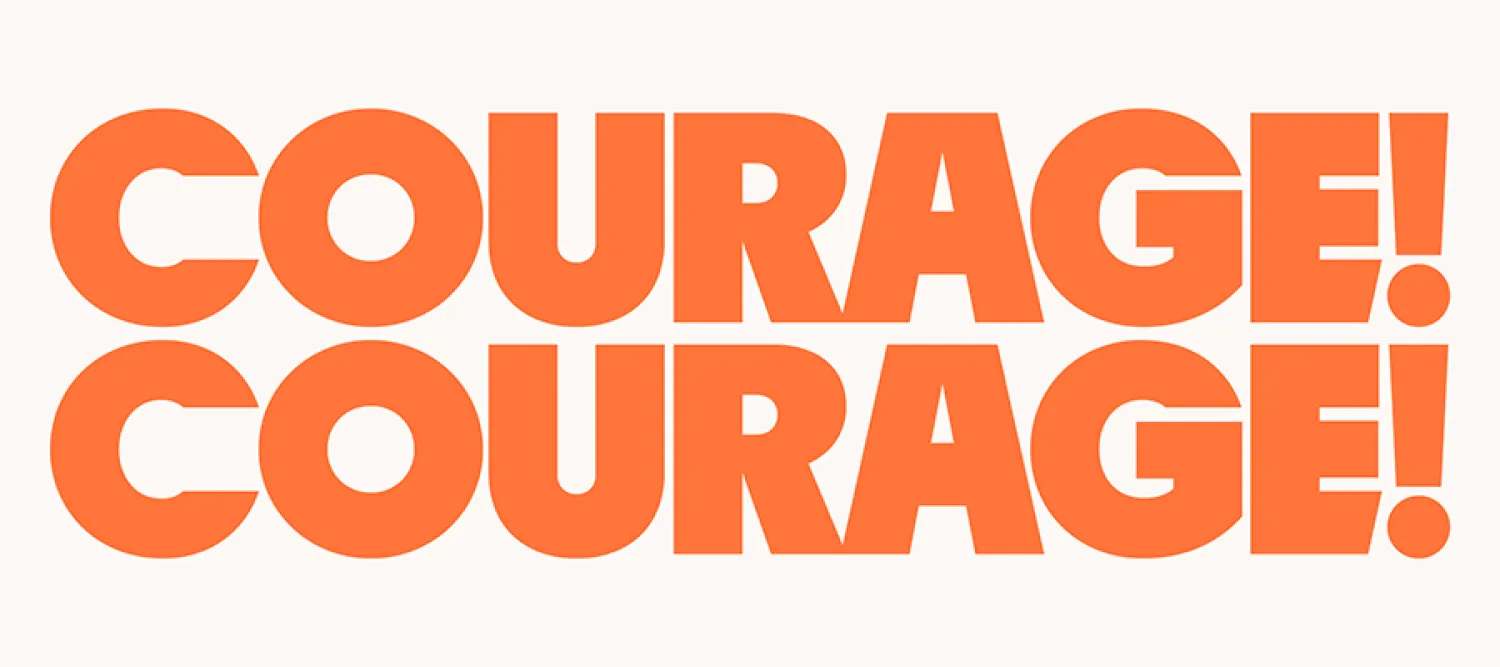 Courage! logo for Refugee Week