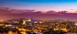 Edinburgh skyline at dusk