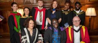 Mastercard Foundation Scholars Program team receiving the Principal's medal