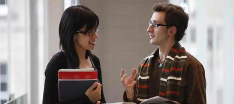 Students conversing 