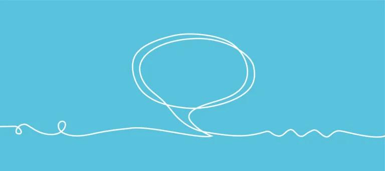 Cyan speech bubble