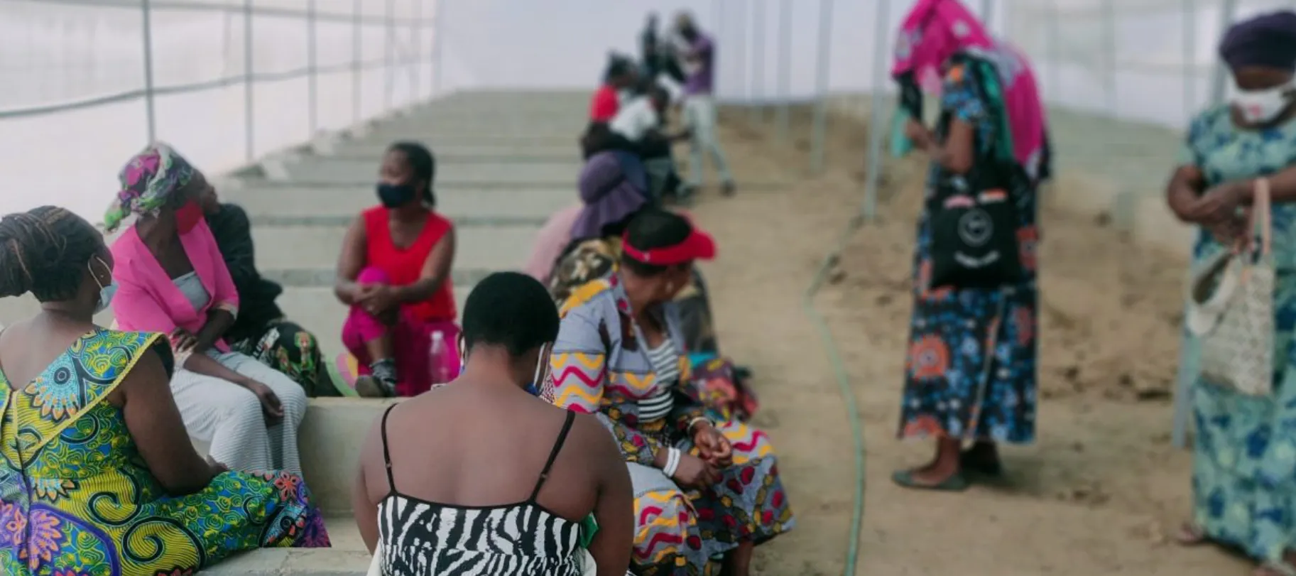 women at refugee camp