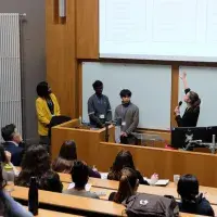 Students presenting at the Una Europa sustainability workshop