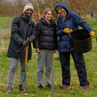 Staff and students plant trees for the Big Dig 2026