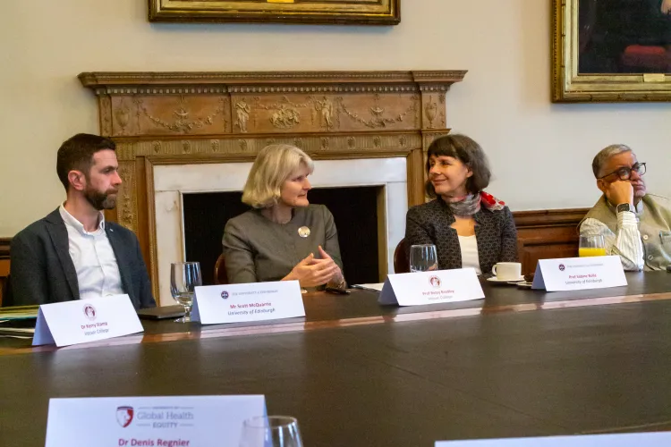 Edinburgh and Vassar colleagues meeting at Old College