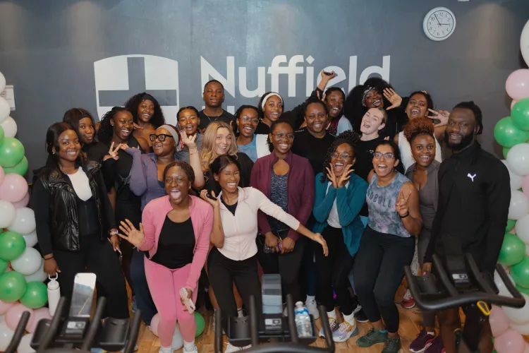 A group photo of the Afrospin students