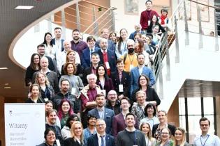 Group shot of StartScience participants on stairs