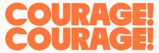 Courage! typographic for Refugee Week 2026